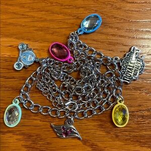 Disney Parks Collector Charm Necklace Royal Court Royal-Tea Cinderella